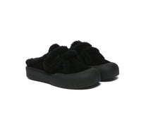 UGG Slippers Women Sheepskin Wool Adjustable Strap Shearling Lined Stacia - UGG Slippers - Black - AU Ladies 4 / AU Men 2 / EU 35 - Uggoutlet
