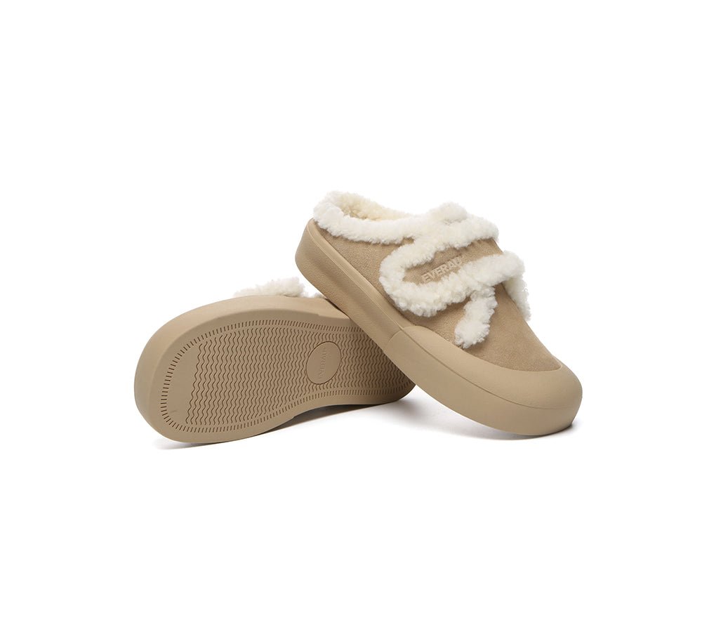 UGG Slippers Women Sheepskin Wool Adjustable Strap Shearling Lined Stacia - UGG Slippers - Sand - AU Ladies 4 / AU Men 2 / EU 35 - Uggoutlet