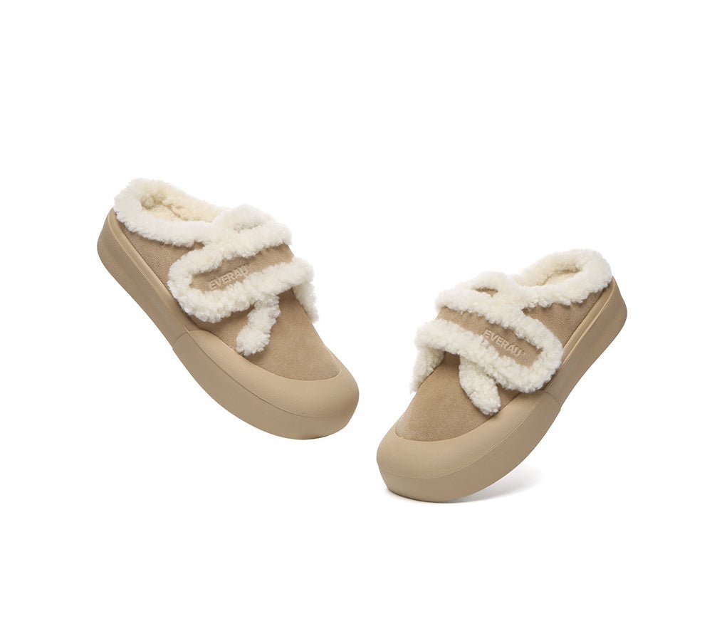 UGG Slippers Women Sheepskin Wool Adjustable Strap Shearling Lined Stacia - UGG Slippers - Sand - AU Ladies 4 / AU Men 2 / EU 35 - Uggoutlet