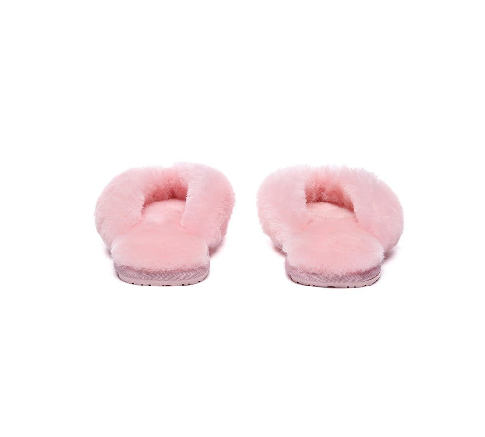 UGG Thongs Women Fluffy Slides Farah - UGG Slippers - Pink - AU Ladies 4 / AU Men 2 / EU 35 - Uggoutlet