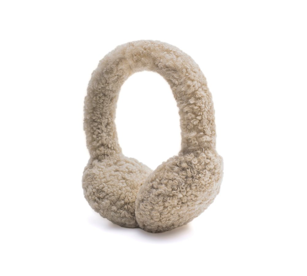 UGG Women Adjustable Sheepskin Wool Earmuff Cozette - Earmuff - Latte - AU Ladies One Size / AU Men One Size / EU One Size - Uggoutlet