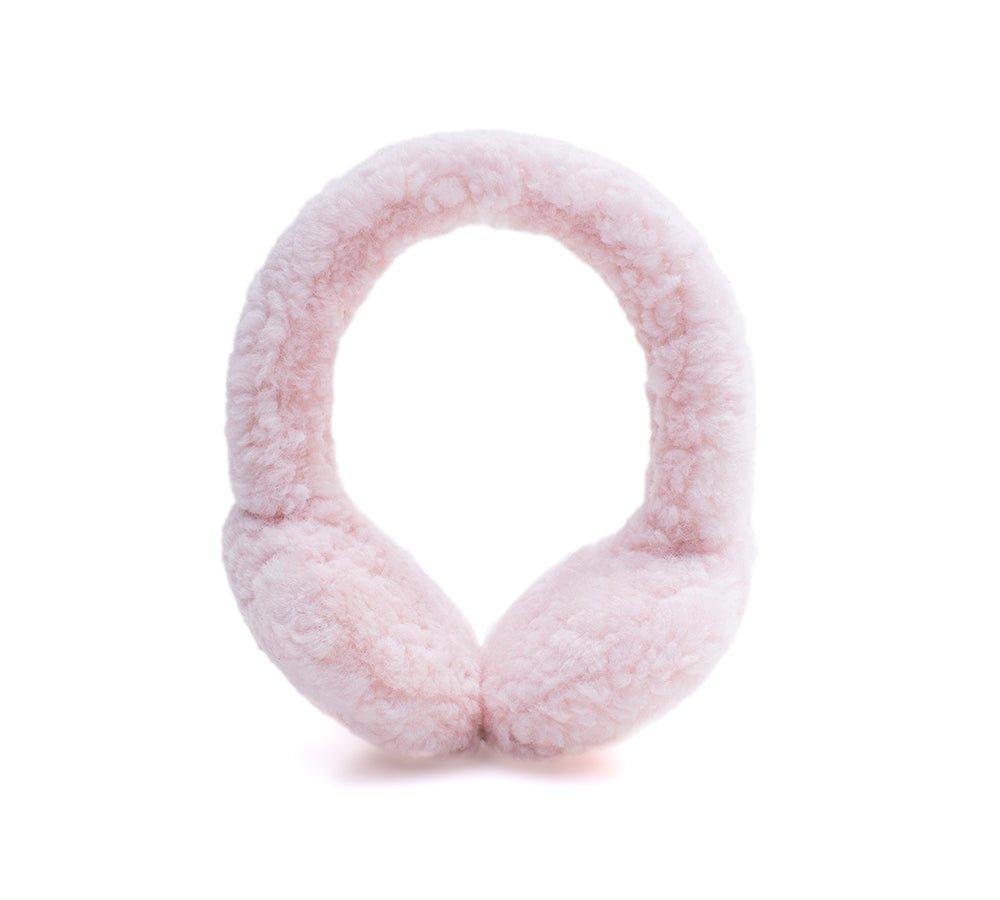 UGG Women Adjustable Sheepskin Wool Earmuff Cozette - Earmuff - Pink - AU Ladies One Size / AU Men One Size / EU One Size - Uggoutlet