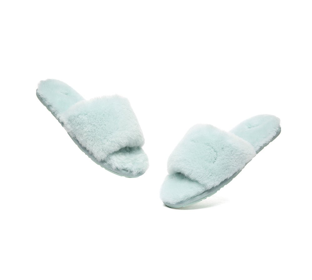 UGG Women Fluffy Slides Nala - UGG Slides - Baby Blue - AU Ladies 4 / AU Men 2 / EU 35 - Uggoutlet