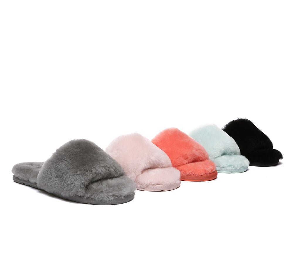 UGG Women Fluffy Slides Nala - UGG Slides - Grey - AU Ladies 4 / AU Men 2 / EU 35 - Uggoutlet