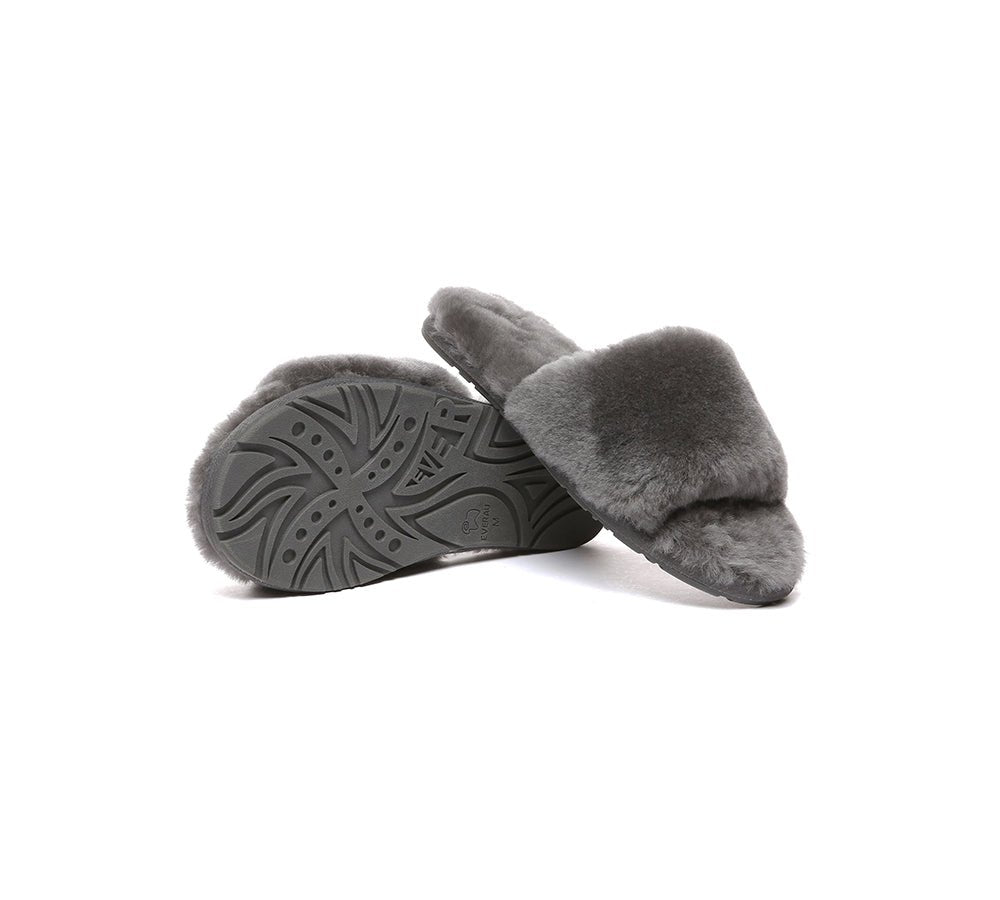 UGG Women Fluffy Slides Nala - UGG Slides - Grey - AU Ladies 4 / AU Men 2 / EU 35 - Uggoutlet