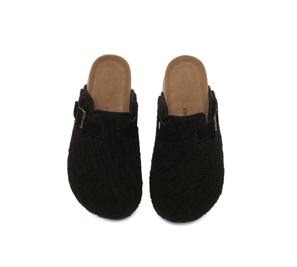 UGG Women Shearling Buckle Sandal Slides Greta - UGG Slippers - Black - AU Ladies 4 / AU Men 2 / EU 35 - Uggoutlet