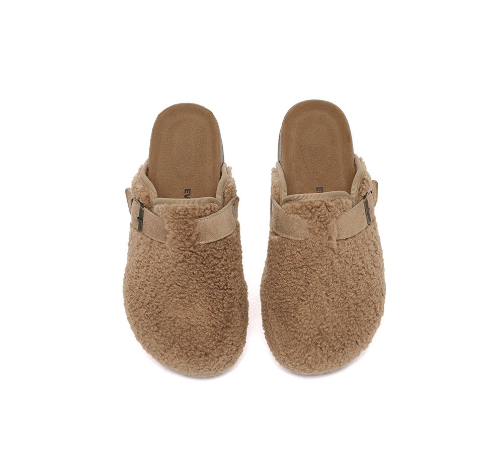 UGG Women Shearling Buckle Sandal Slides Greta - UGG Slippers - Chestnut - AU Ladies 4 / AU Men 2 / EU 35 - Uggoutlet