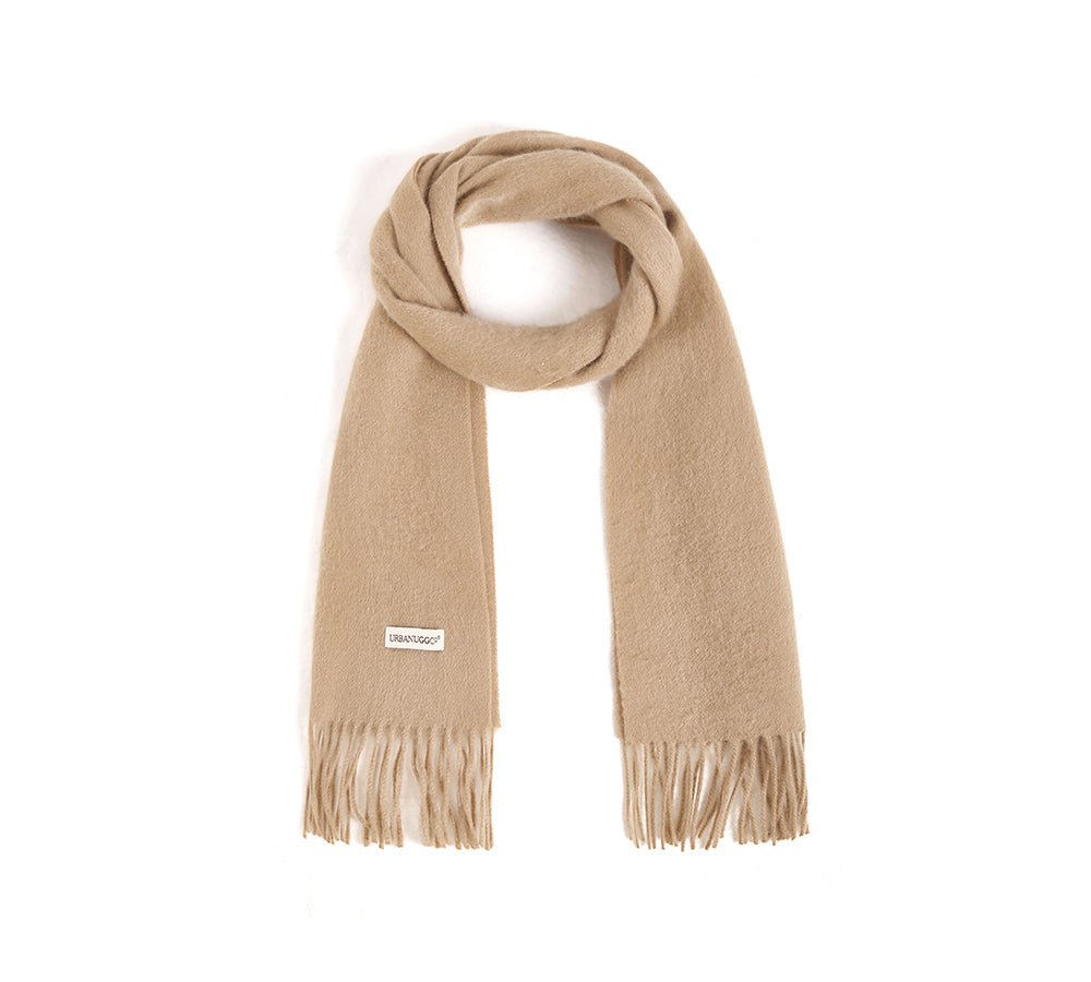 Urban UGG 100% Wool Plain Scarf Fedora - Scarf - Camel - One Size - Uggoutlet