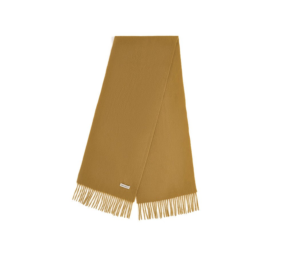 Urban UGG 100% Wool Plain Scarf Fedora - Scarf - Dark Goldenrod - One Size - Uggoutlet