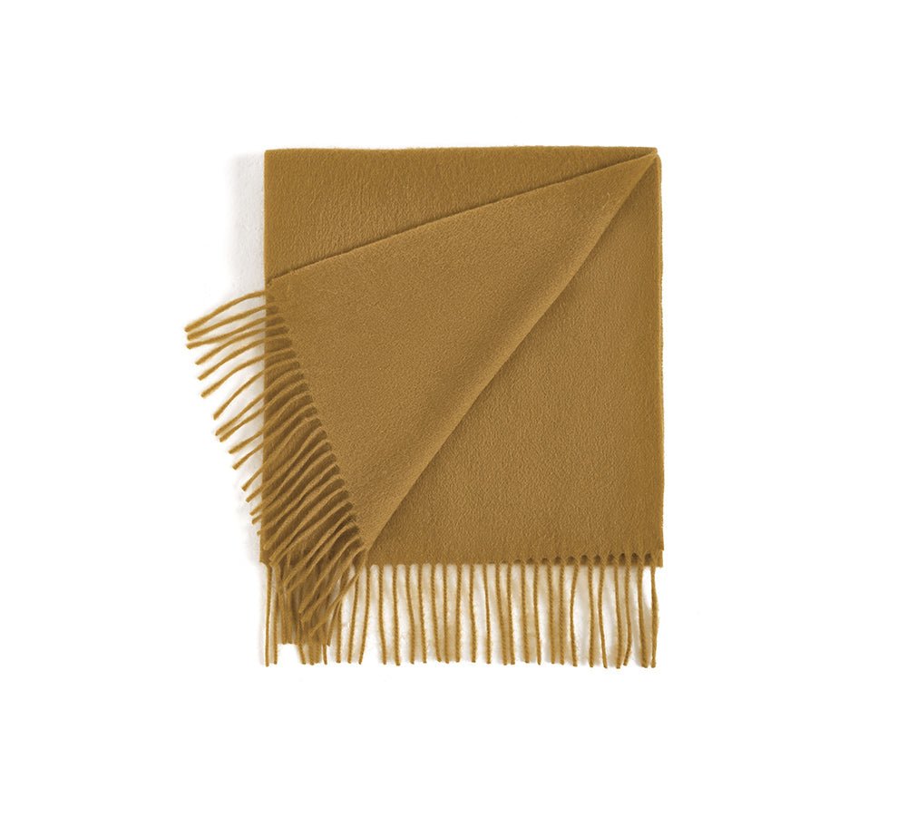Urban UGG 100% Wool Plain Scarf Fedora - Scarf - Dark Goldenrod - One Size - Uggoutlet