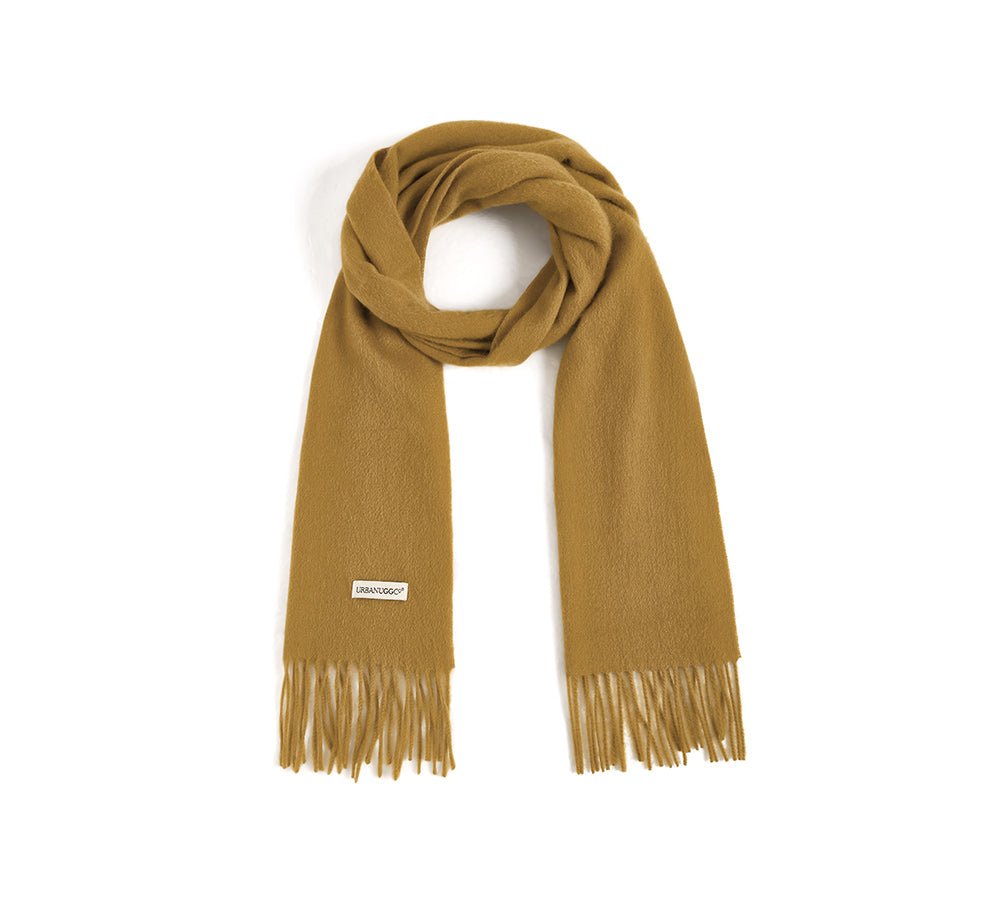 Urban UGG 100% Wool Plain Scarf Fedora - Scarf - Dark Goldenrod - One Size - Uggoutlet