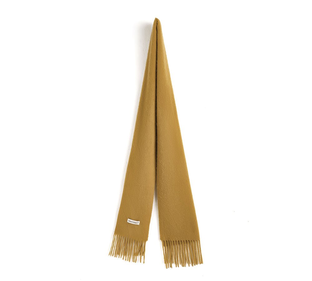 Urban UGG 100% Wool Plain Scarf Fedora - Scarf - Dark Goldenrod - One Size - Uggoutlet