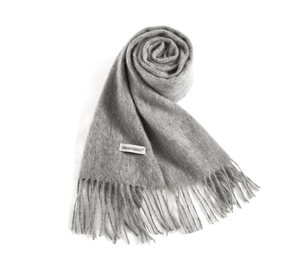 Urban UGG 100% Wool Plain Scarf Fedora - Scarf - Grey - One Size - Uggoutlet