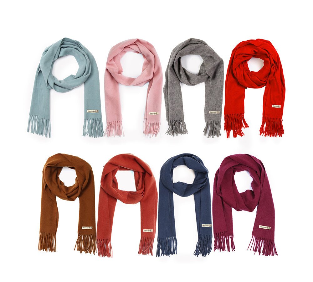 Urban UGG® Urban 100% Wool Scarf Plain Color - Scarf - Bali Hai - One Size - Uggoutlet
