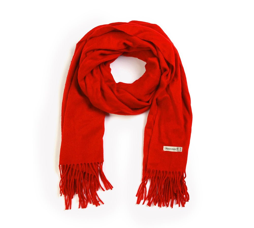 Urban UGG® Urban 100% Wool Scarf Plain Color - Scarf - Parade Red - One Size - Uggoutlet