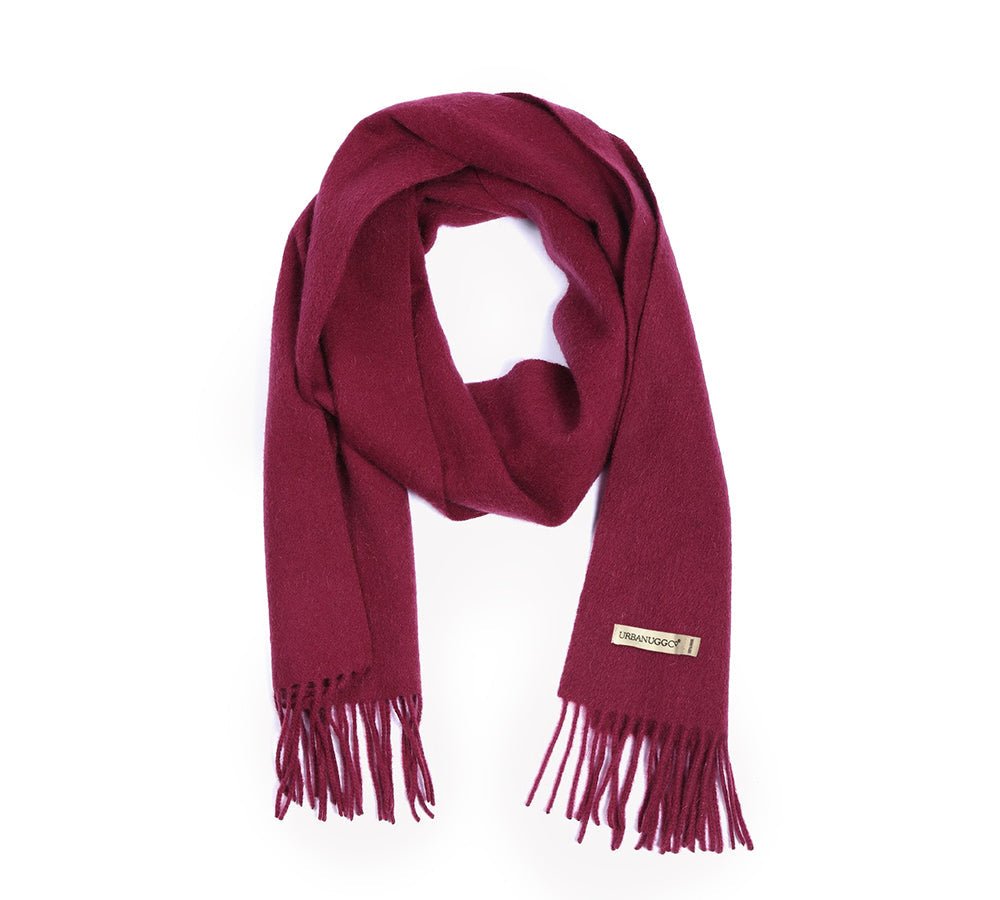 Urban UGG® Urban 100% Wool Scarf Plain Color - Scarf - Wine - One Size - Uggoutlet