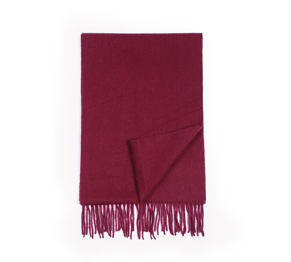Urban UGG® Urban 100% Wool Scarf Plain Color - Scarf - Wine - One Size - Uggoutlet
