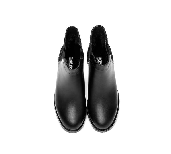 Urban Women Boots Fashion Ankle Heel chelsea - UGG Boots - Black - AU Ladies 4 / AU Men 2 / EU 35 - Uggoutlet