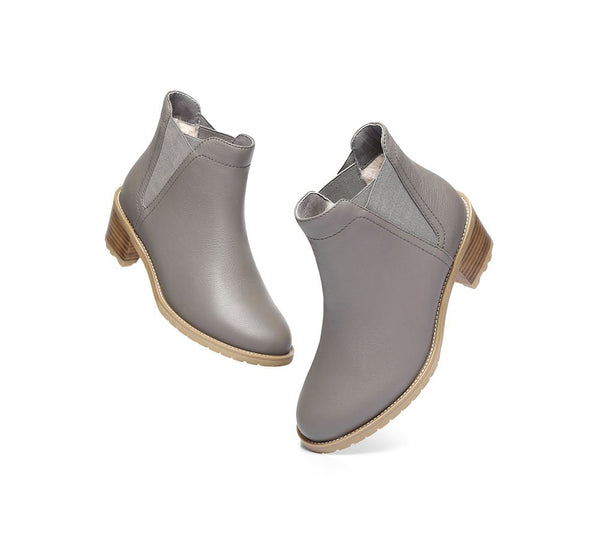 Urban Women Boots Fashion Ankle Heel chelsea - UGG Boots - Grey - AU Ladies 4 / AU Men 2 / EU 35 - Uggoutlet