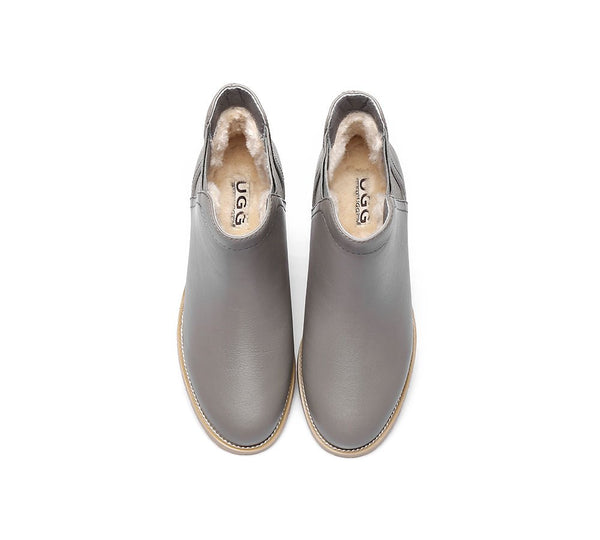 Urban Women Boots Fashion Ankle Heel chelsea - UGG Boots - Grey - AU Ladies 4 / AU Men 2 / EU 35 - Uggoutlet