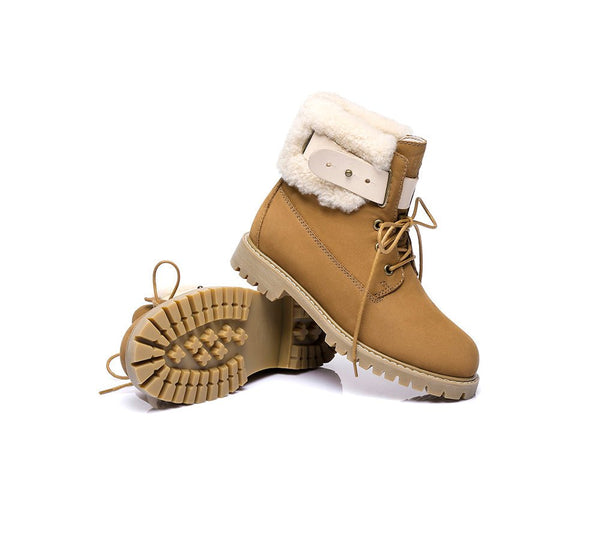 Urban Women Boots Lace Up Fashion Martin - UGG Boots - Chestnut - AU Ladies 4 / AU Men 2 / EU 35 - Uggoutlet