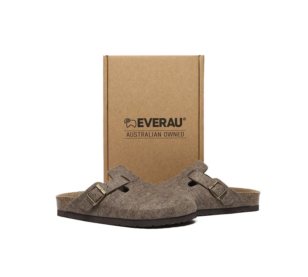 Women Adjustable Buckled Straps Slip - on Flat Sandal Slides Brynn - Slides - Coffee - AU Ladies 4 / AU Men 2 / EU 35 - Uggoutlet