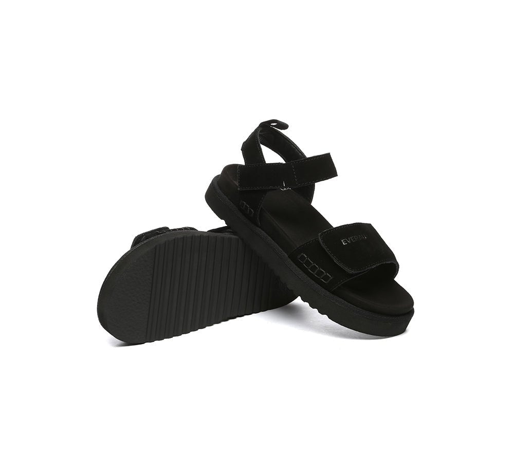Women Adjustable Hook and Loop Slingback Summer Sandals Carla - Sandals - Black - AU Ladies 4 / AU Men 2 / EU 35 - Uggoutlet