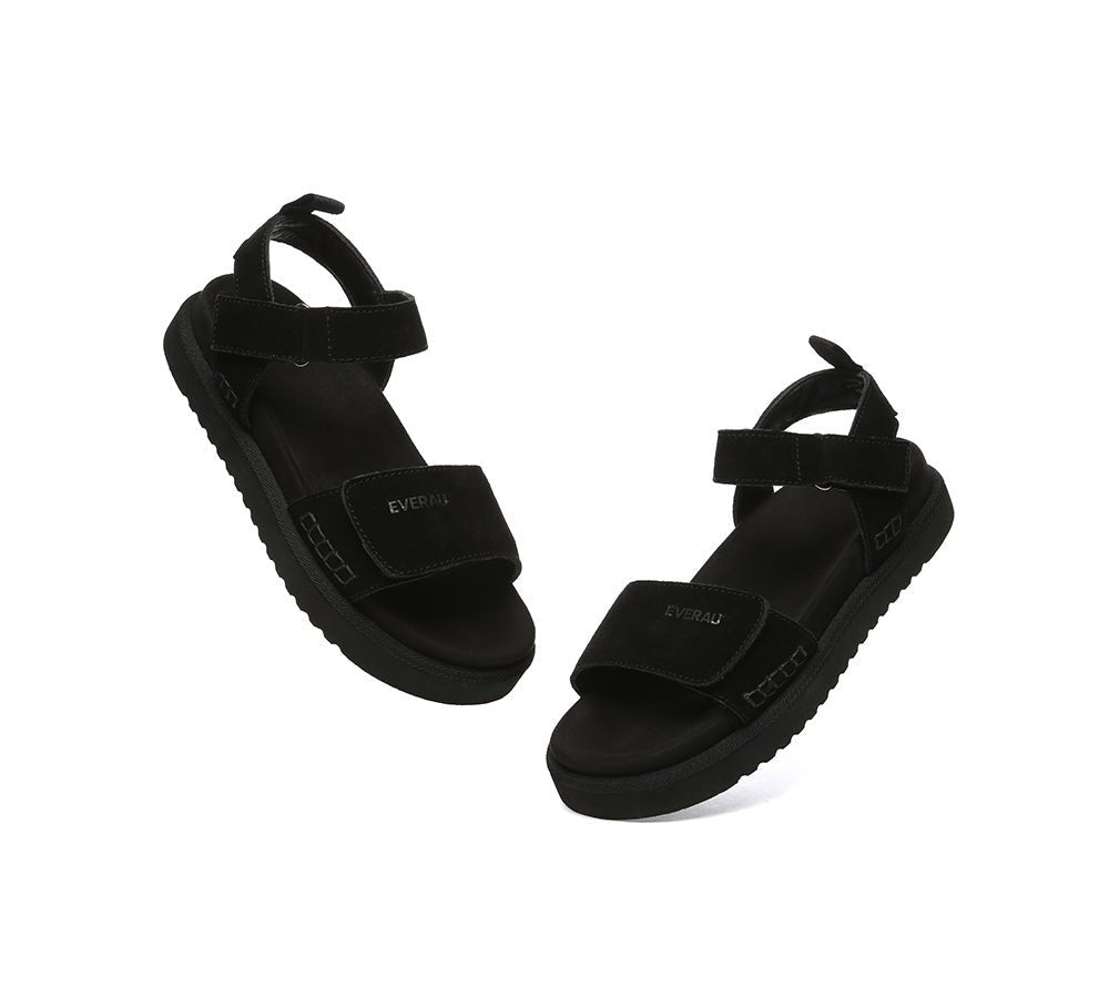 Women Adjustable Hook and Loop Slingback Summer Sandals Carla - Sandals - Black - AU Ladies 4 / AU Men 2 / EU 35 - Uggoutlet