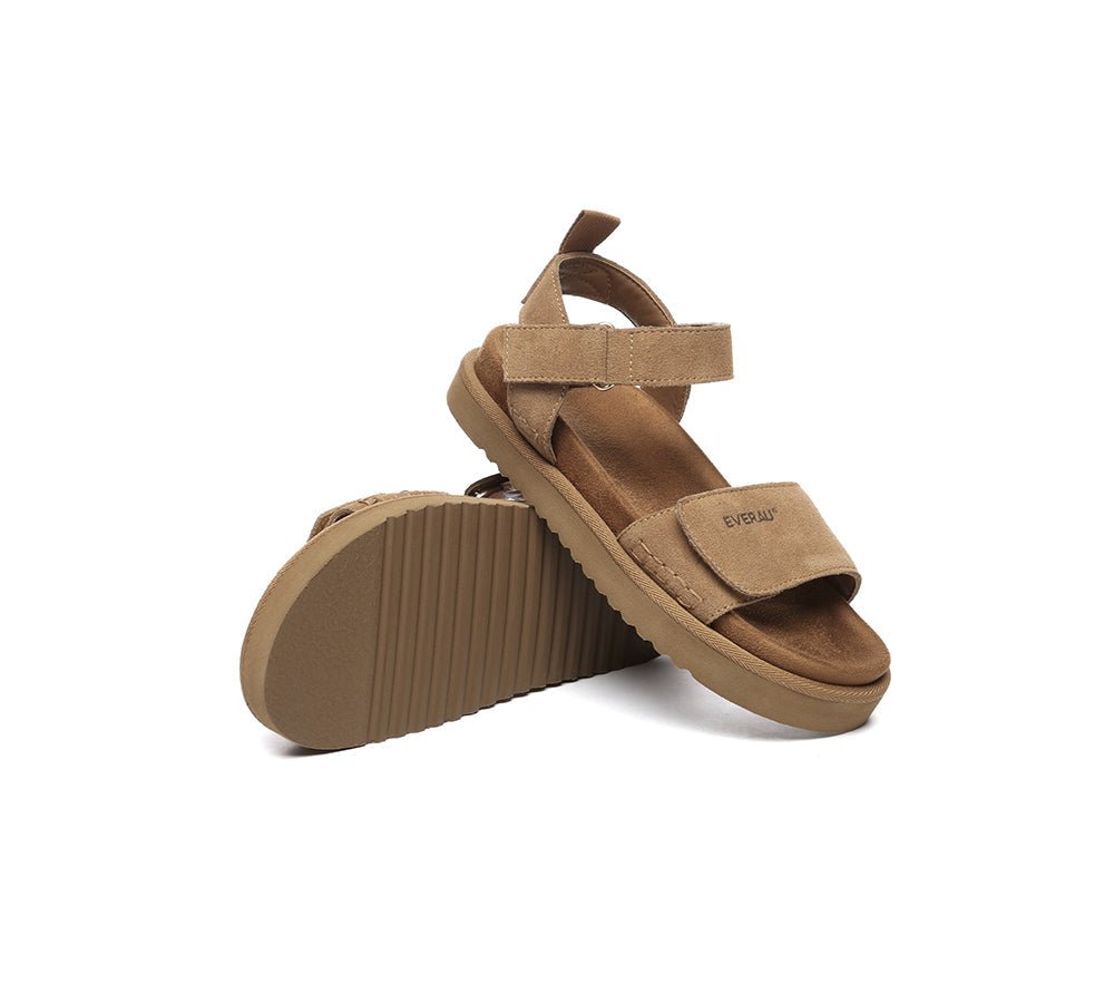 Women Adjustable Hook and Loop Slingback Summer Sandals Carla - Sandals - Chestnut - AU Ladies 4 / AU Men 2 / EU 35 - Uggoutlet