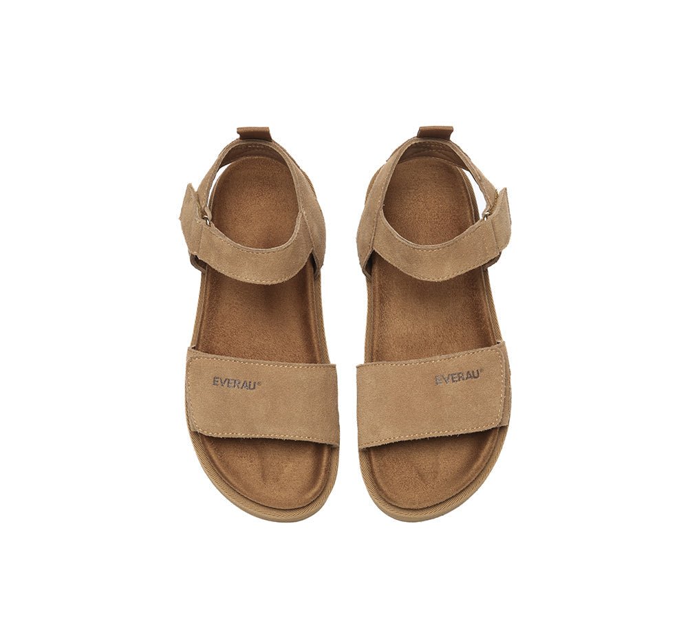 Women Adjustable Hook and Loop Slingback Summer Sandals Carla - Sandals - Chestnut - AU Ladies 4 / AU Men 2 / EU 35 - Uggoutlet