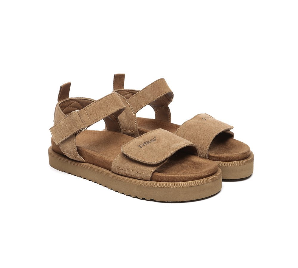 Women Adjustable Hook and Loop Slingback Summer Sandals Carla - Sandals - Chestnut - AU Ladies 4 / AU Men 2 / EU 35 - Uggoutlet