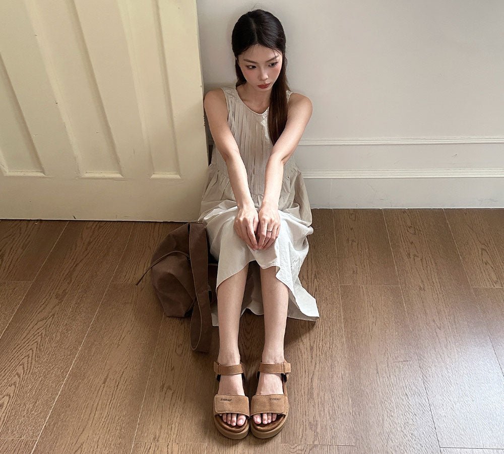 Women Adjustable Hook and Loop Slingback Summer Sandals Carla - Sandals - Chestnut - AU Ladies 4 / AU Men 2 / EU 35 - Uggoutlet