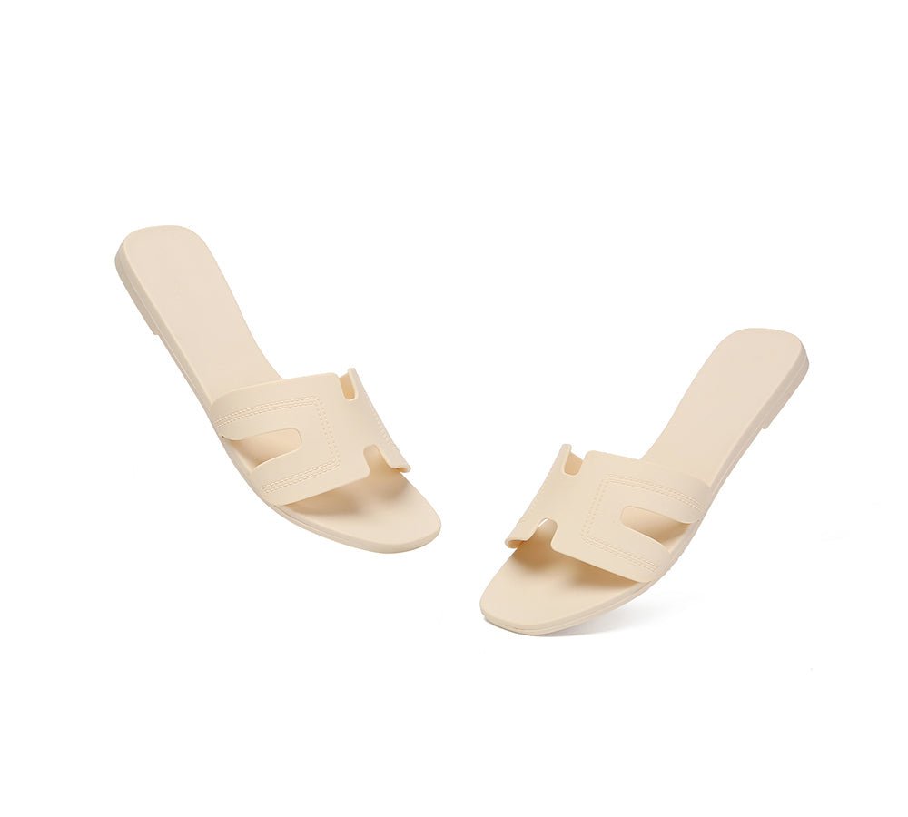 Women Flat Slides Katherine - Slides - Beige - AU Ladies 5 / AU Men 3 / EU 36 - Uggoutlet