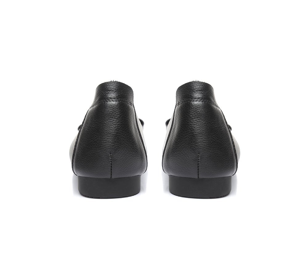 Women Leather Buckle Pointed Toe Ballet Flats Pari - Flats - Black - AU Ladies 4 / AU Men 2 / EU 35 - Uggoutlet