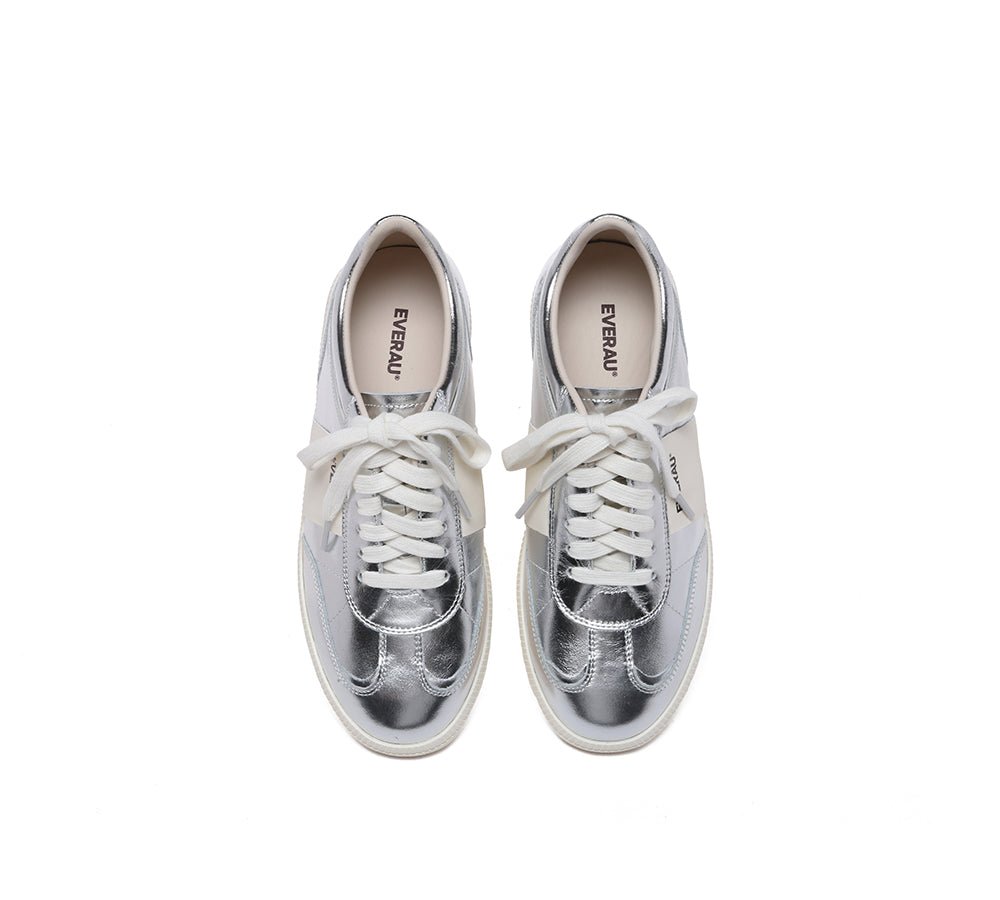 Women Leather Casual Sneakers Edie - Sneakers - Silver - AU Ladies 4 / AU Men 2 / EU 35 - Uggoutlet