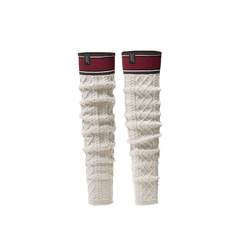 Women Stretchy Knit Thick Leg Warmer Socks - Leg Warmer - Beige - One Size - Uggoutlet