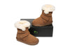 Load image into Gallery viewer, EVERAU® Double Hook And Loop Strap Sheepskin Boots Kids Nordic