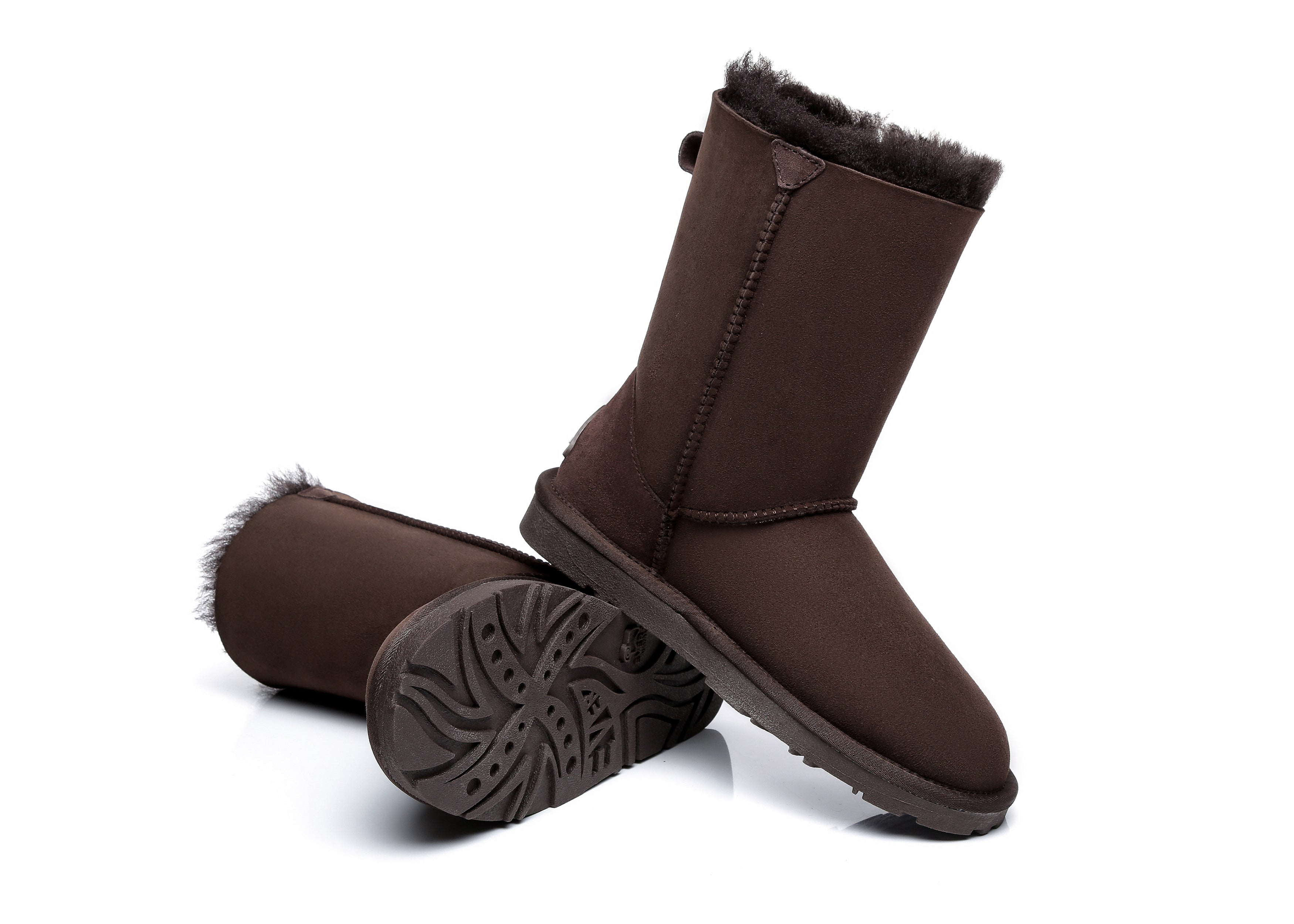 EVERAU® Short Sheepskin Boots Women Short Piper