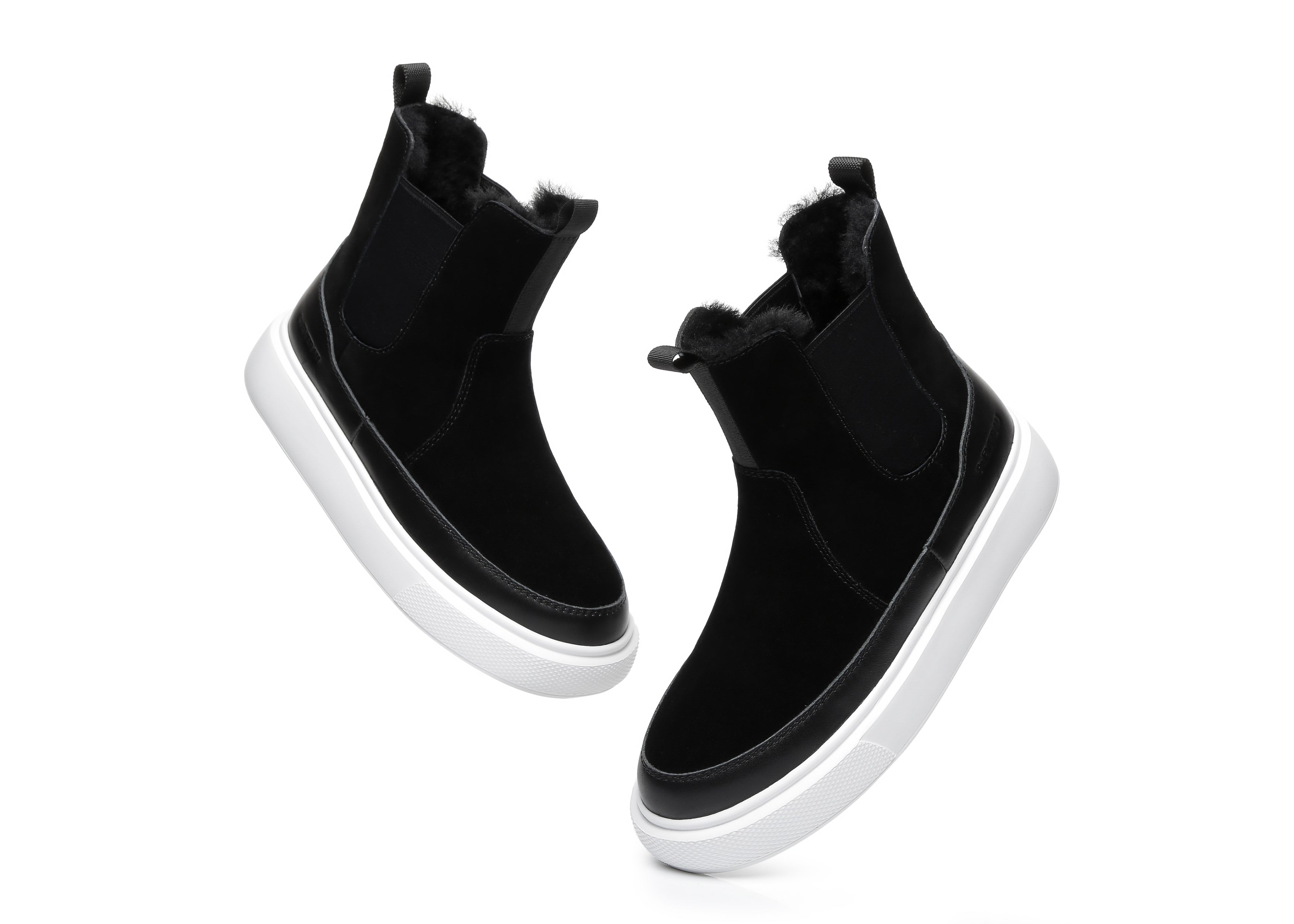 EVERAU® Black Ankle Sneaker Women Futura