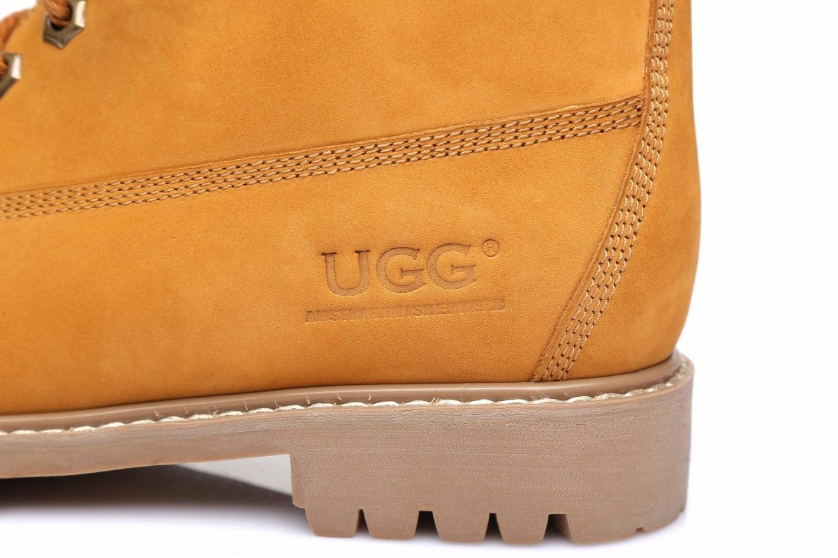 UGG Australian Shepherd Unisex Leather Boots Men's Noah - Uggoutlet