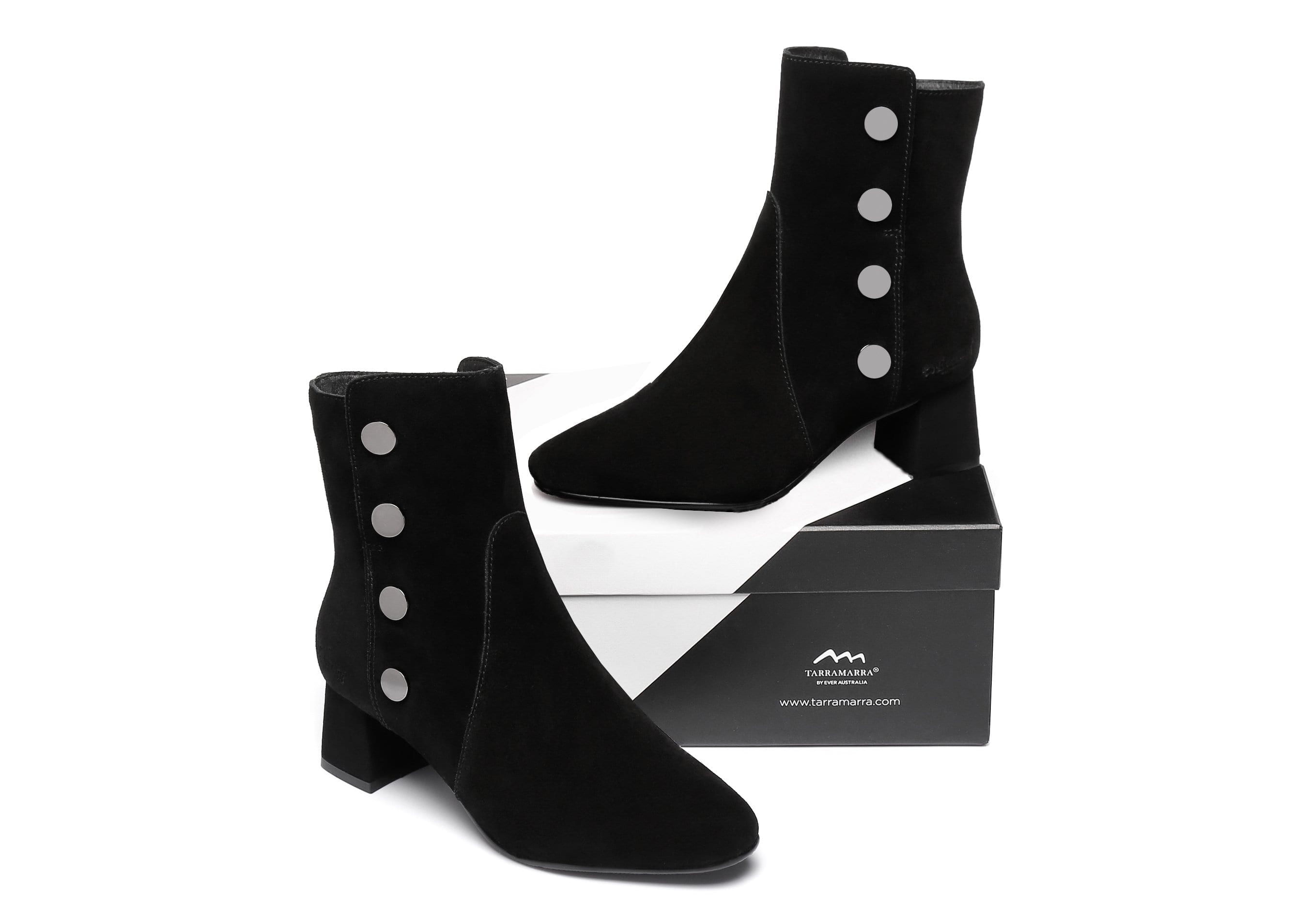UGG Boots - TA Midi Women Fashion Block Heel Black Boots